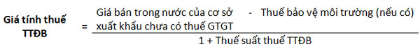 cách tính thuế tiêu thụ đặc biệt